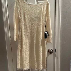 Adrianna Papeli long sleeve lace dress